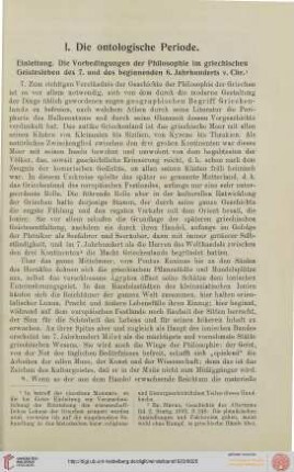 Die ontologische Periode