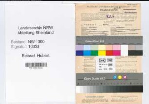 Entnazifizierung Hubert Beissel, geb. 19.02.1898 (Finanzbeamter)