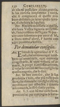Per domandar consiglio.