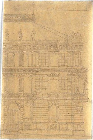 Zocher, Ernst; Architekturstudien - Gebäude (Teilansicht)
