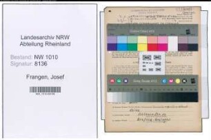 Entnazifizierung Josef Frangen , geb. 02.07.1904 (Meister)