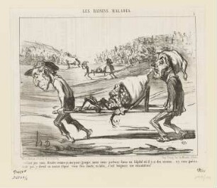 Faut pas vous désoler comme ça…, Blatt 5 der Folge "Les Raisins malades“, in: "Le Charivari", Paris 1853