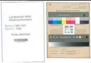 Entnazifizierung Bernhard Kruse , geb. 12.01.1905 (Einrichter)