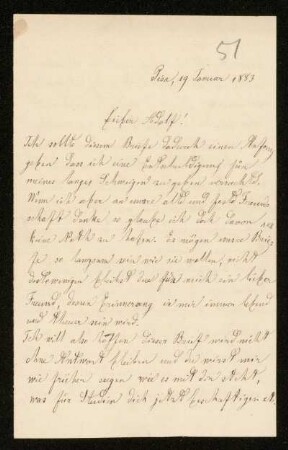 Nr. 26: Brief von Luigi Bianchi an Adolf Hurwitz, Pisa, 19.1.1883