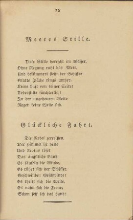 Meeres Stille.