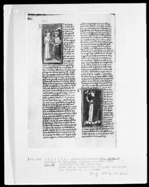Die Legenda Aurea — Buchseite mit zwei Miniaturen, Folio 88verso