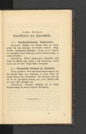 Sechster Abschnitt. Krankheiten des Zwerchfells.
