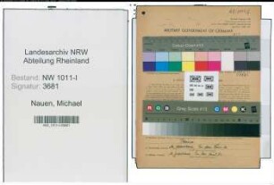 Entnazifizierung Michael Nauen , geb. 14.05.1902 (Kaufmann)