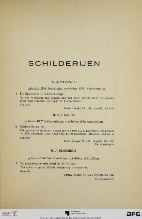 Schilderijen (Nr. 1-71)