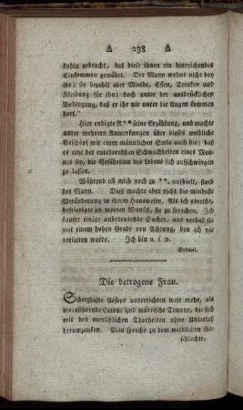 Die betrogene Frau