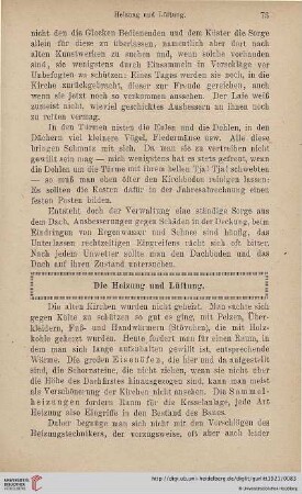 Die Heizung und Lüftung