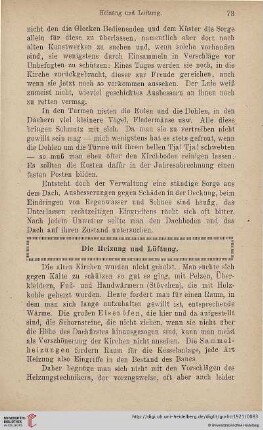 Die Heizung und Lüftung