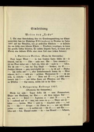 I. Einleitung. Wesen der "Tests"