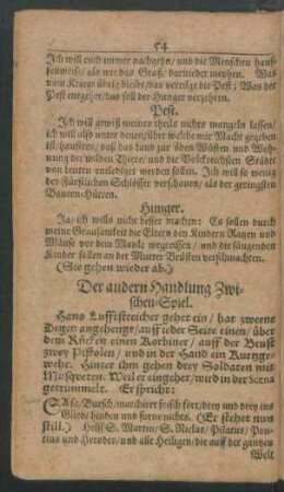 Zwischen-Spiel.