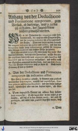 Anhang von der Deductione und Formatione temporum.