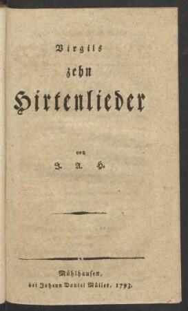 Virgils zehn Hirtenlieder