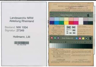 Entnazifizierung Lilli Holtmann , geb. 04.04.1908 ()