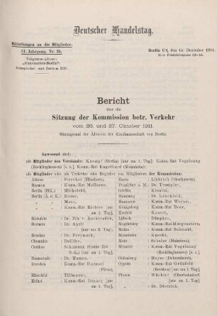 51. Jahrg. Nr. 26., ... den 14. Dezember 1911