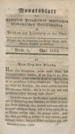 Num. 5. Mai 1823.