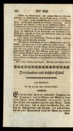 Drey hundert und sechstes Stück