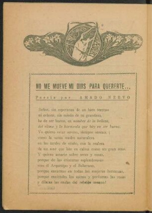 No me mueve mi dios para quererte... : Poesía