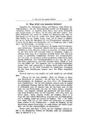Was wird aus unserer Schule : [Mitteilungen]