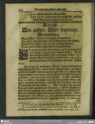 Andacht Am andern Oster-feyertage