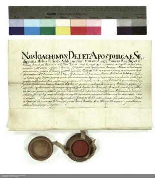 Joachim [von Gravenegg], Abt von Fulda, überträgt die Propstei Neuenberg Johann Michael von Hochstetten