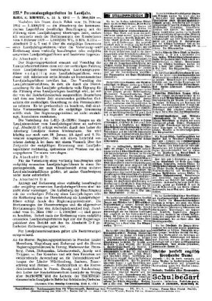 Personalangelegenheiten im Landjahr : [Amtliche Erlasse] ; [Amtlicher Teil]