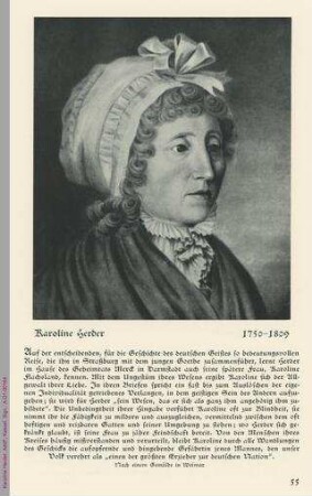Porträt von Karoline Herder