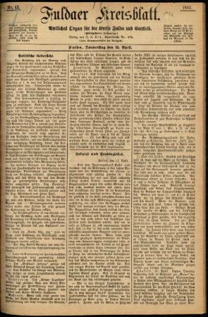 Ausgabe vom Donnerstag, den 12. April 1883.