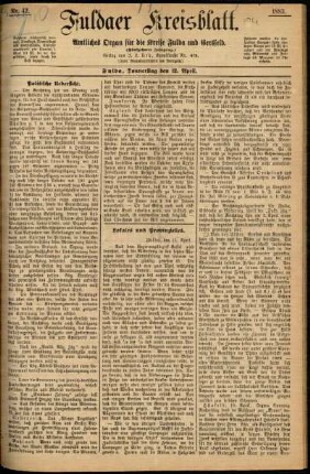 Ausgabe vom Donnerstag, den 12. April 1883.