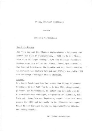 Archivinventar 1963
