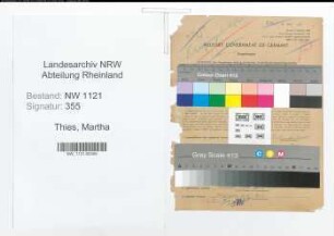 Entnazifizierung Martha Thies , geb. 12.04.1912 ()