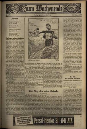 Zweite Ausgabe vom Samstag, den 25. Juli 1936.