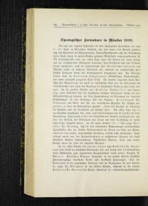Theologischer Ferienkurs in Münster 1909