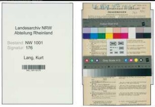 Entnazifizierung Kurt Lang, geb. 30.09.1900 (Hausmeister)