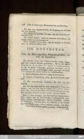 VIII. Hoofdstuk. Van de Bijvoegelijke Naamwoorden, en van de Getallen.