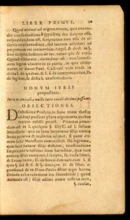Nonum Iuris propositum.