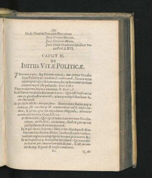Caput III. De Initiis Vitae Politicae.