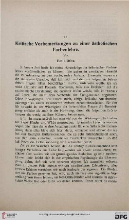 Kritische Vorbemerkungen zu einer ästhetischen Farbenlehre