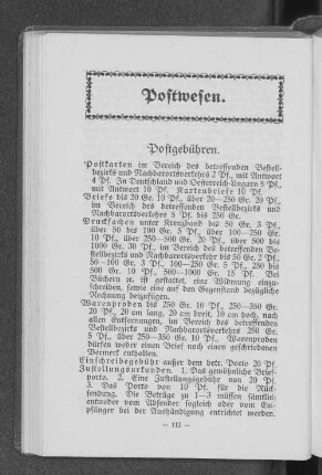 Postgebühren.