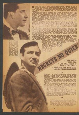 Negrete no quiere venir a la Argentina
