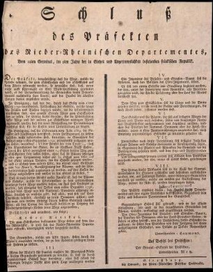 Aufruf zur Wiederherstellung der zerstörten linksrheinischen Schiffszuwege (gedr. v. F.G. Levrault, Straßburg)