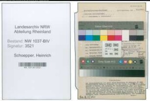 Entnazifizierung Heinrich Schoepper , geb. 18.05.1895 (Rektor)