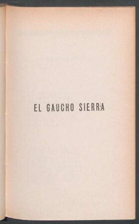 El gaucho Sierra