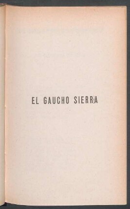 El gaucho Sierra
