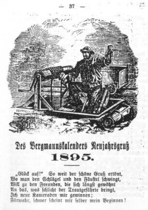 Des Bergmannskalenders Neujahrsgruß