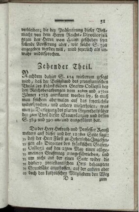 Zehender Theil.
