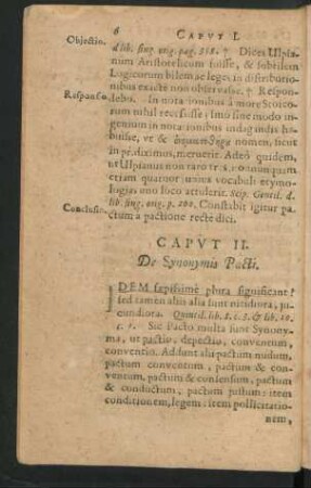 Caput II. De Synonymis Pacti.